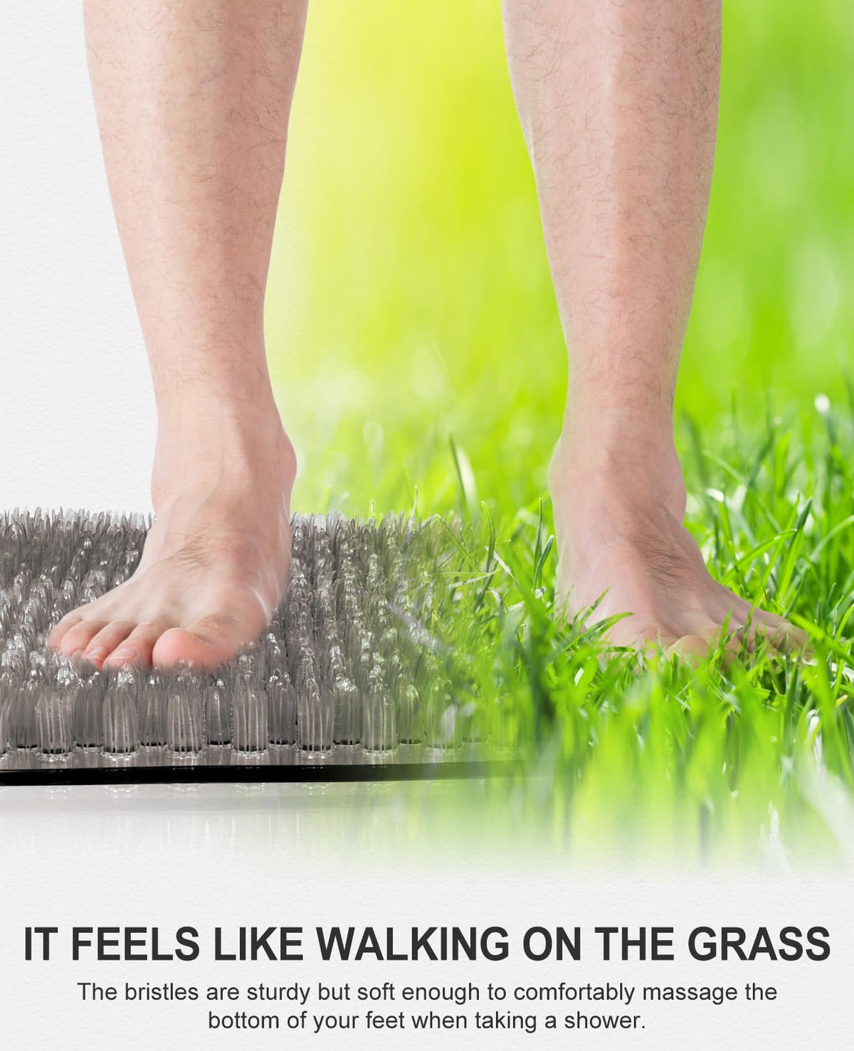 OTHWAY soft bristles provide gentle foot massage during showers.