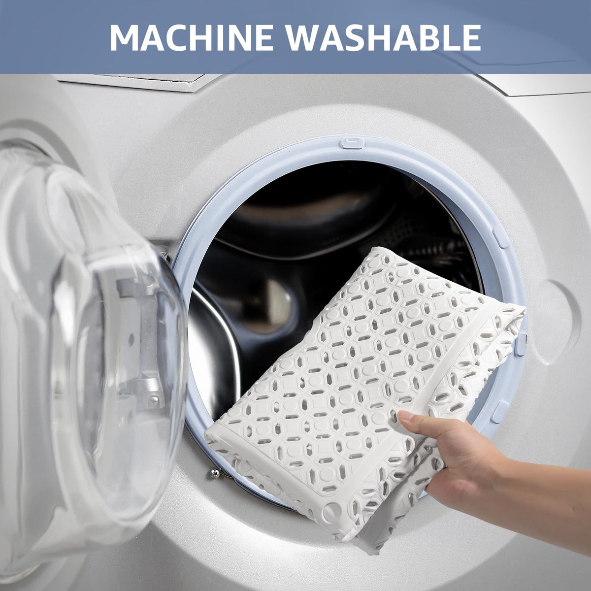 Machine washable OTHWAY square shower mat for easy cleaning