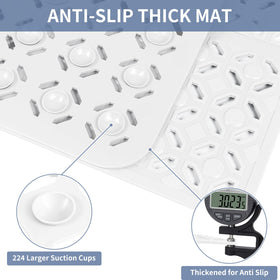 OTHWAY square shower mat non slip surface for safer showers