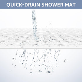 224 suction cups keep the mat firmly in place on the floor
