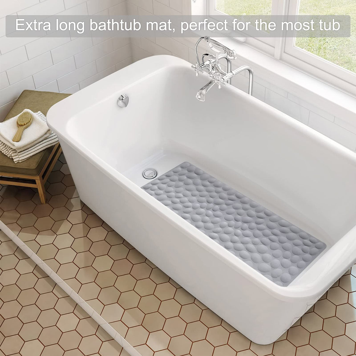 OTHWAY suction cups form a firm grip before filling the tub.