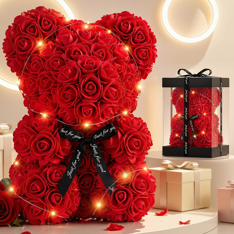 Otlonpe preserved roses bear in gift box showcases timeless beauty and premium craftsmanship
