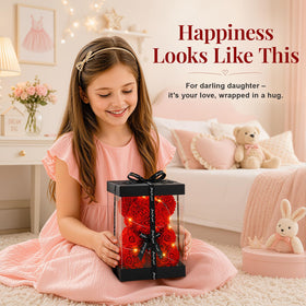 Otlonpe rose bear decor fits bedrooms and desks for everyday elegance