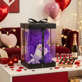 Otlonpe display-stand rose bear stays upright for elegant display