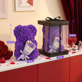 Otlonpe gift box clear showcases the rose bear, ideal for gifting
