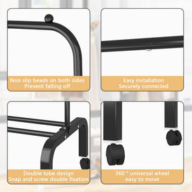 OTROUWORHT sturdy steel frame resists rust.