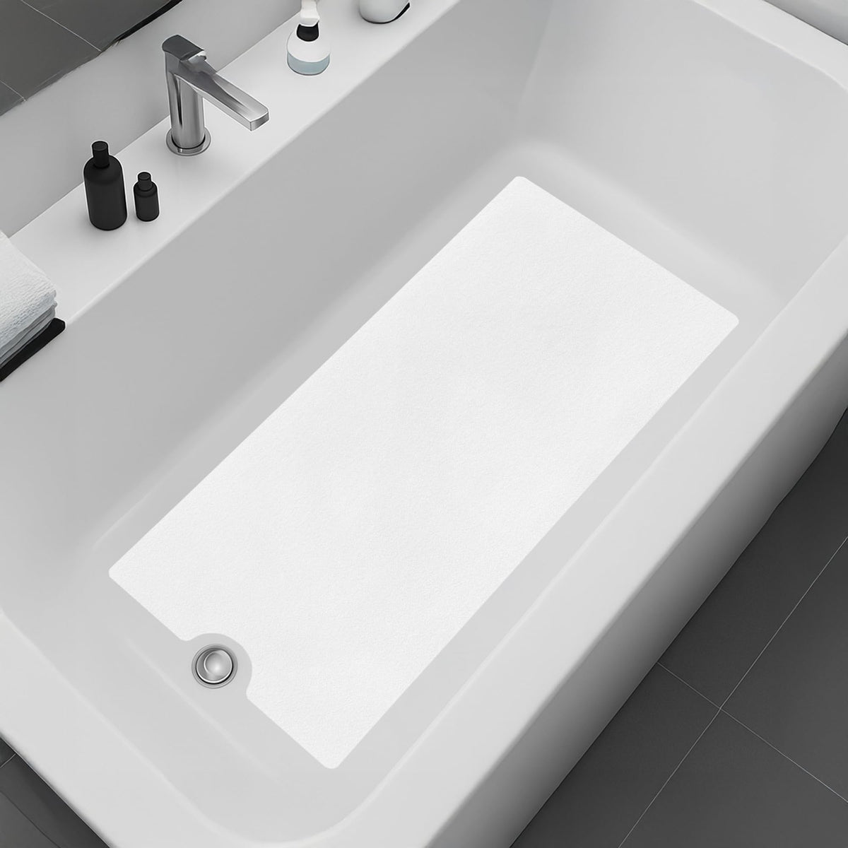 OTTC Safety Solutions Peel and Stick Bathtub Mat with adhesive backing offers secure grip