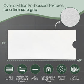 OTTC Safety Solutions white vinyl mat demonstrates durable, anti-slip surface