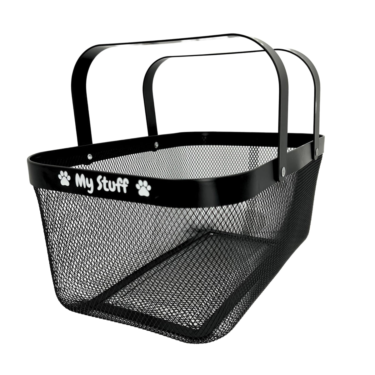 OtterPets dog toy basket with metal mesh for organized toy storage and quick access.