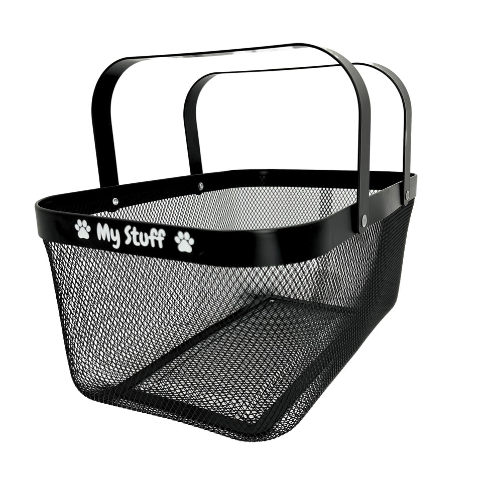 OtterPets dog toy basket with metal mesh for organized toy storage and quick access.