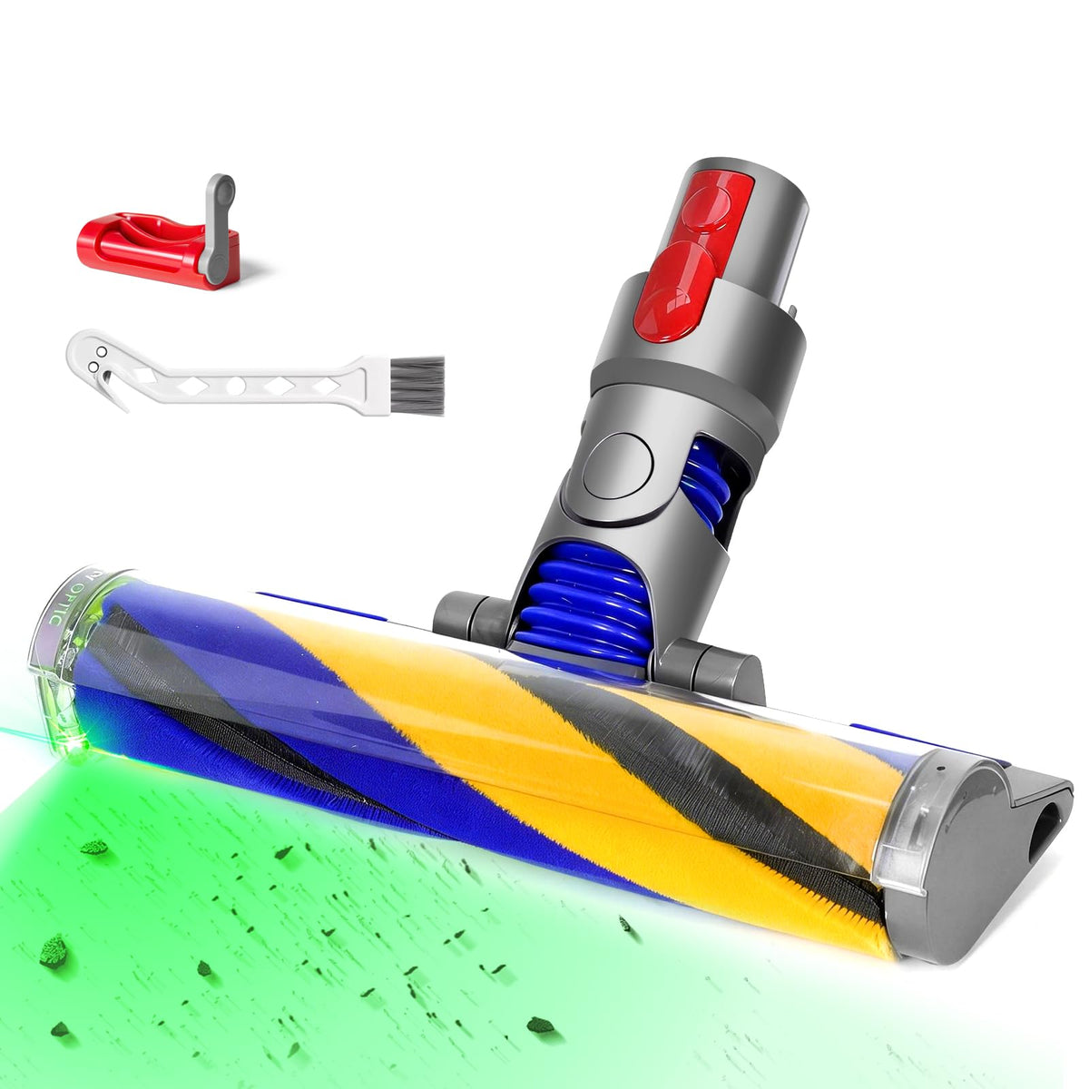 OTTWL V15 Fluffy Optic Cleaner Head compatible with Dyson V8–V15 for versatile cleaning.