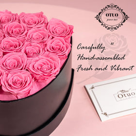 Otuo immortal roses pink gift box designed for keepsake keepsake.