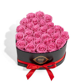 Otuo 27 preserved roses heart box shows lasting romantic beauty for home decor.