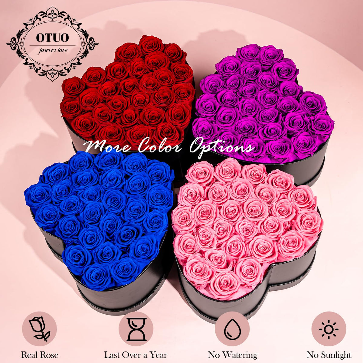 Otuo luxury rose box features refined design that enhances display and gifting appeal.