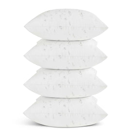 Oubonun 20x20 outdoor pillow inserts front view in white, ideal for patio comfort.