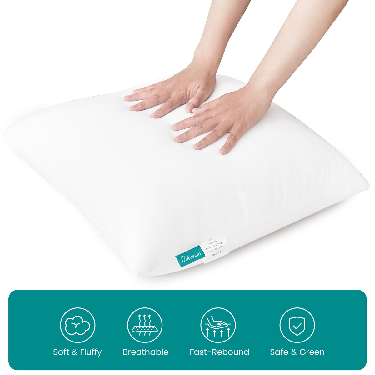 Oubonun 20x20 pillow insert living room scene for crisp, modern decor.