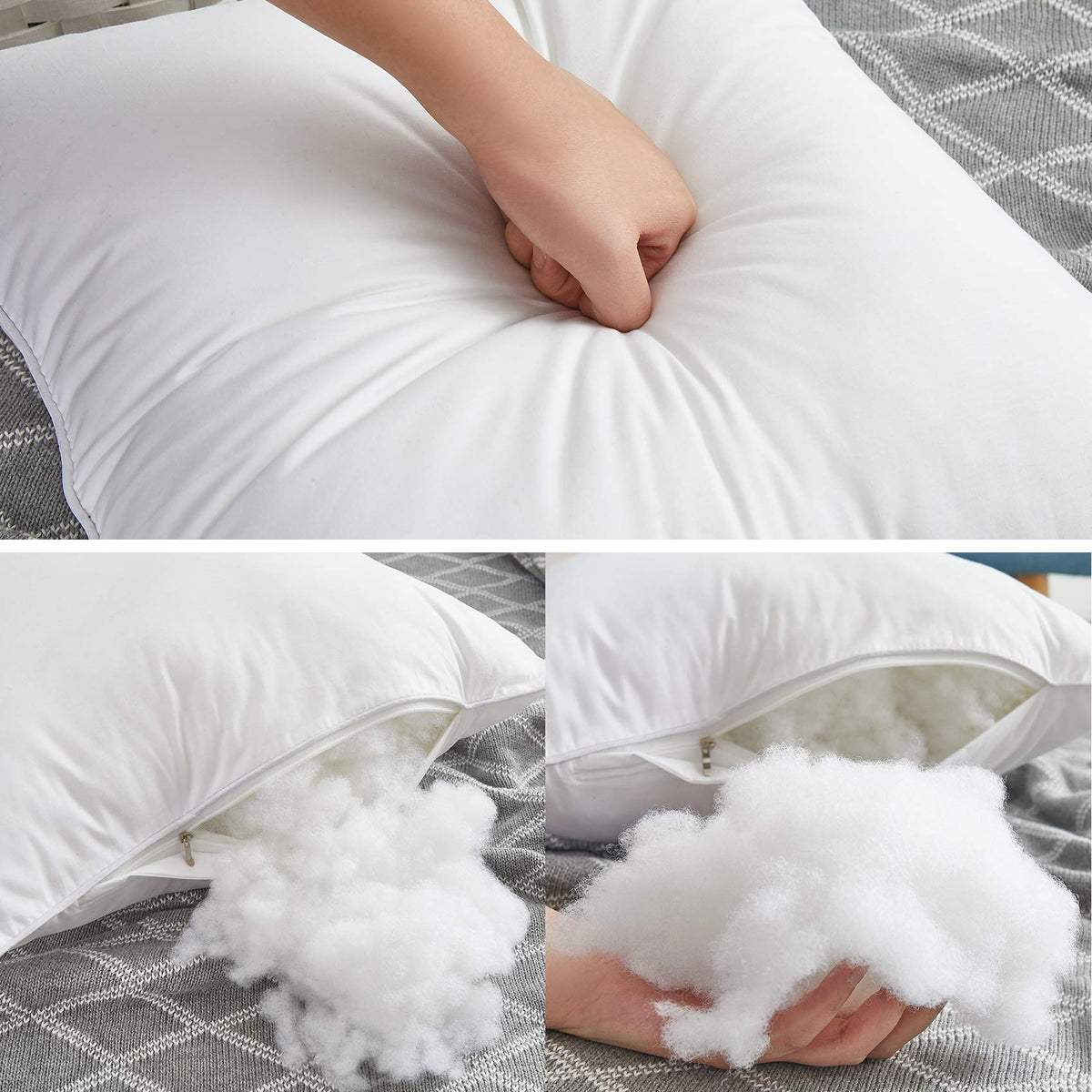 Oubonun 22x22 throw pillow inserts machine washable fabric for easy care