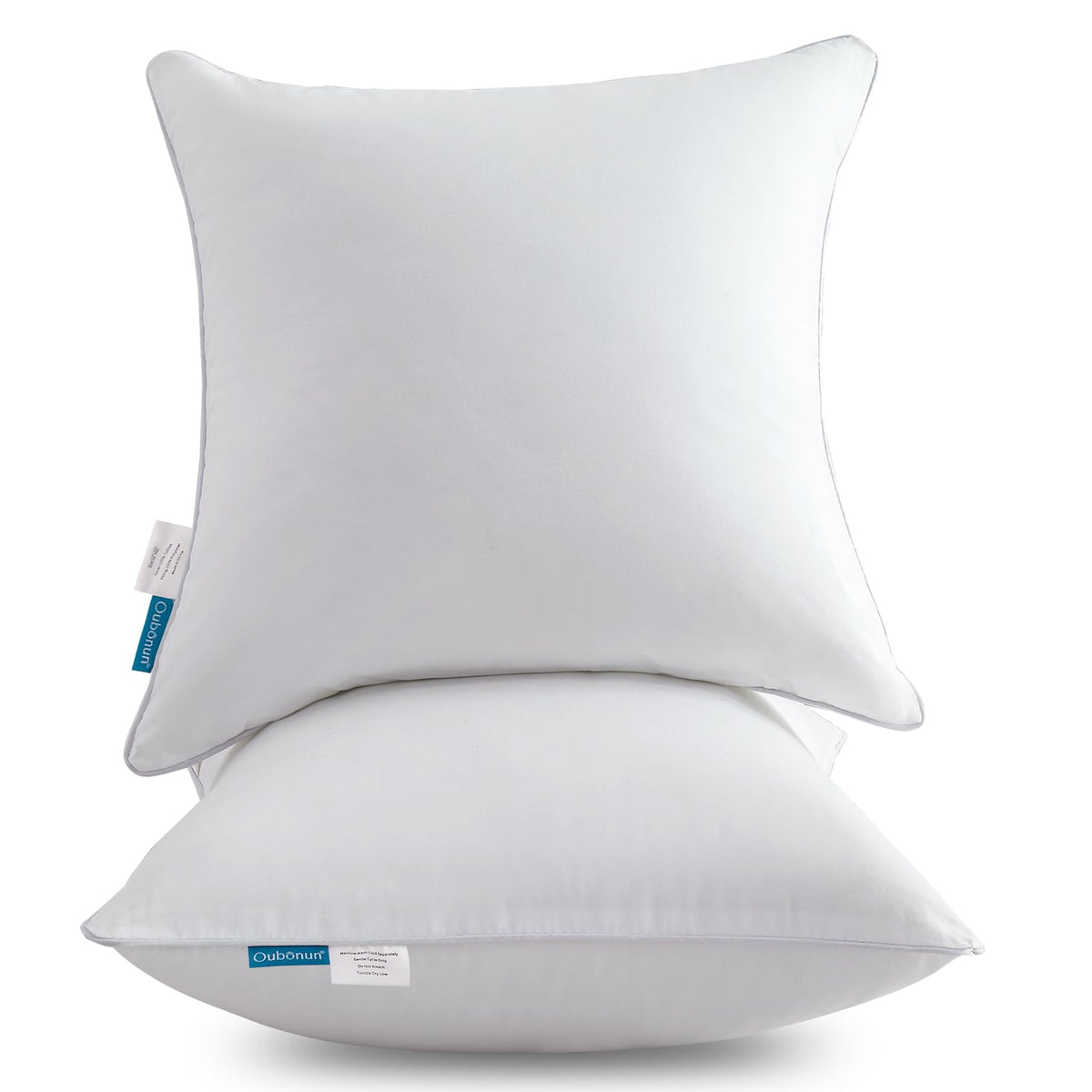 Oubonun 30x30 pillow insert set of two for plush couch comfort