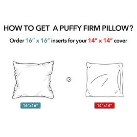 Oubonun decorative pillow pair in bedroom setting suggests cozy, stylish bed decor.