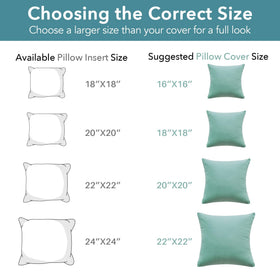 Oubonun decorative white square inserts add plush back support for couch styling.