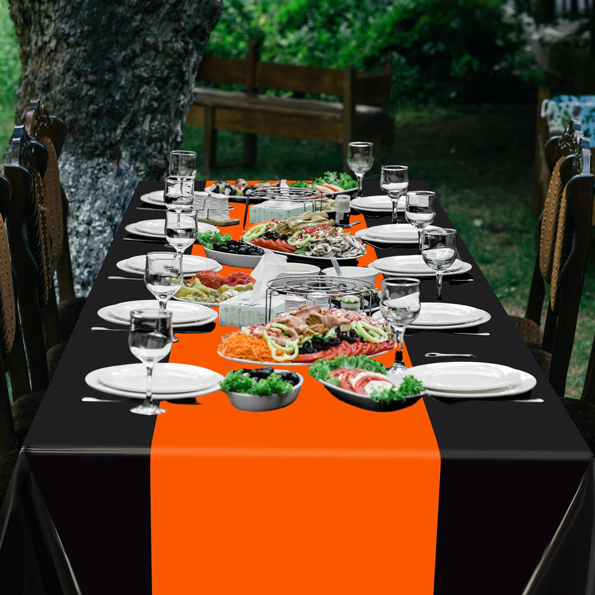 Oudain disposable tablecloth for baby showers keeping surfaces clean.