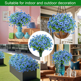 Ouddy Decor blue bedroom decor with maintenance-free silk flowers
