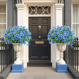 Ouddy Decor blue window box display brightening entryways