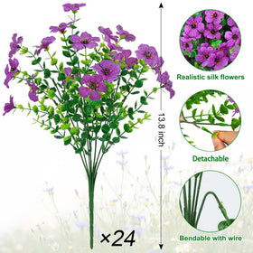 Ouddy Decor purple outdoor silk flowers stay UV resistant for long-lasting patio displays.