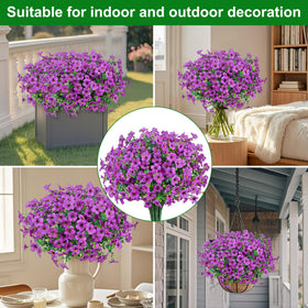 Ouddy Decor purple silk flowers offer easy maintenance-free color for home decor.