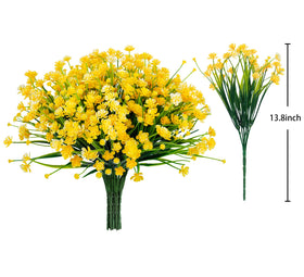 Ouddy Decor bright yellow fake flowers to color sunlit garden corners