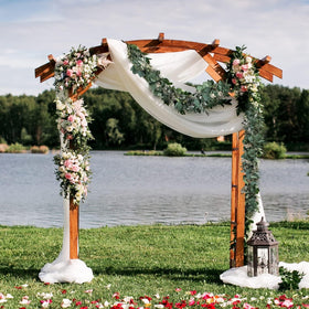 Ouddy Decor eucalyptus garland 13-1ft full-length for versatile wedding backdrops.