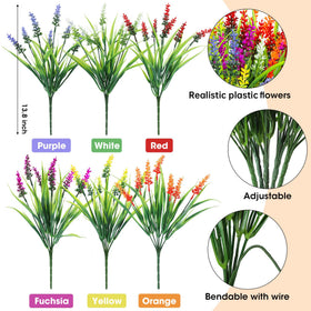Ouddy Decor faux lavender flowers for outdoor garden; low-maintenance color boost.