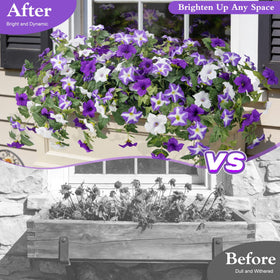 Ouddy Decor front porch display petunia bundle creates natural elegance.