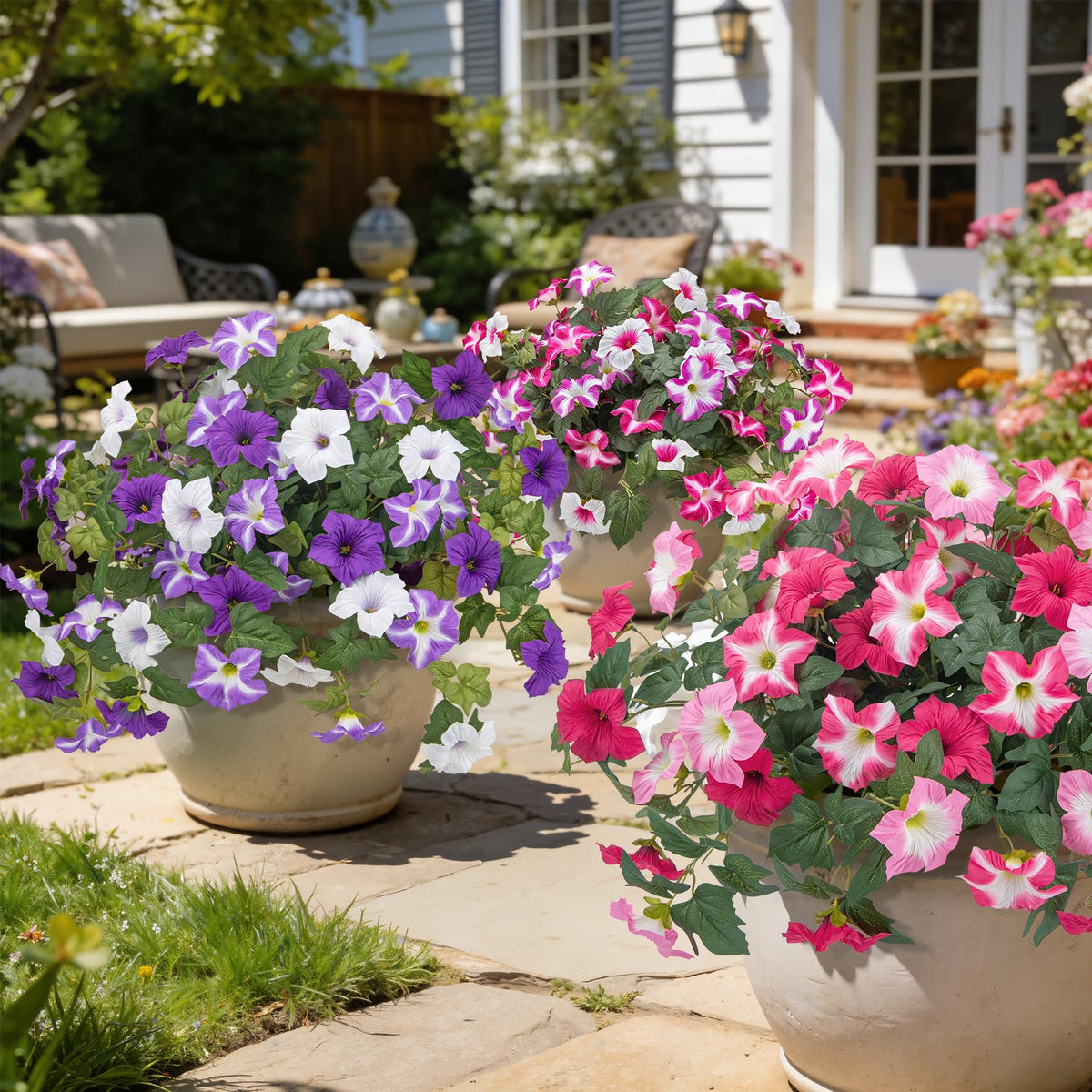 Ouddy Decor garden path ornament adds color without frequent watering.