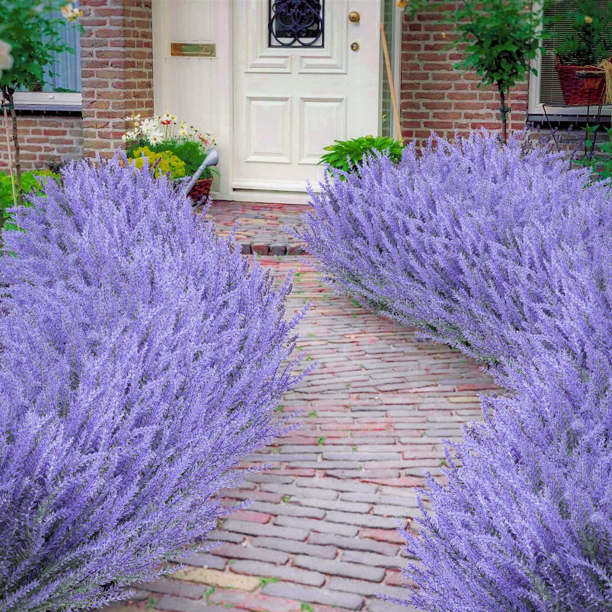 Ouddy Decor lavender fake plants for indoor and outdoor use with low maintenance