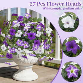 Ouddy Decor petunia bundle brings year-round charm to walkways and entryways.