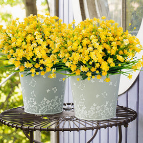 Window box florals and decorative fake plants for patios by Ouddy Decor