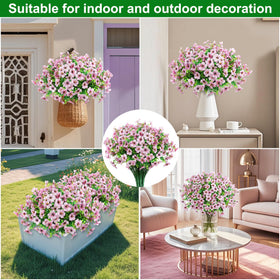 Ouddy Decor pink silk flowers for indoor and outdoor decor.