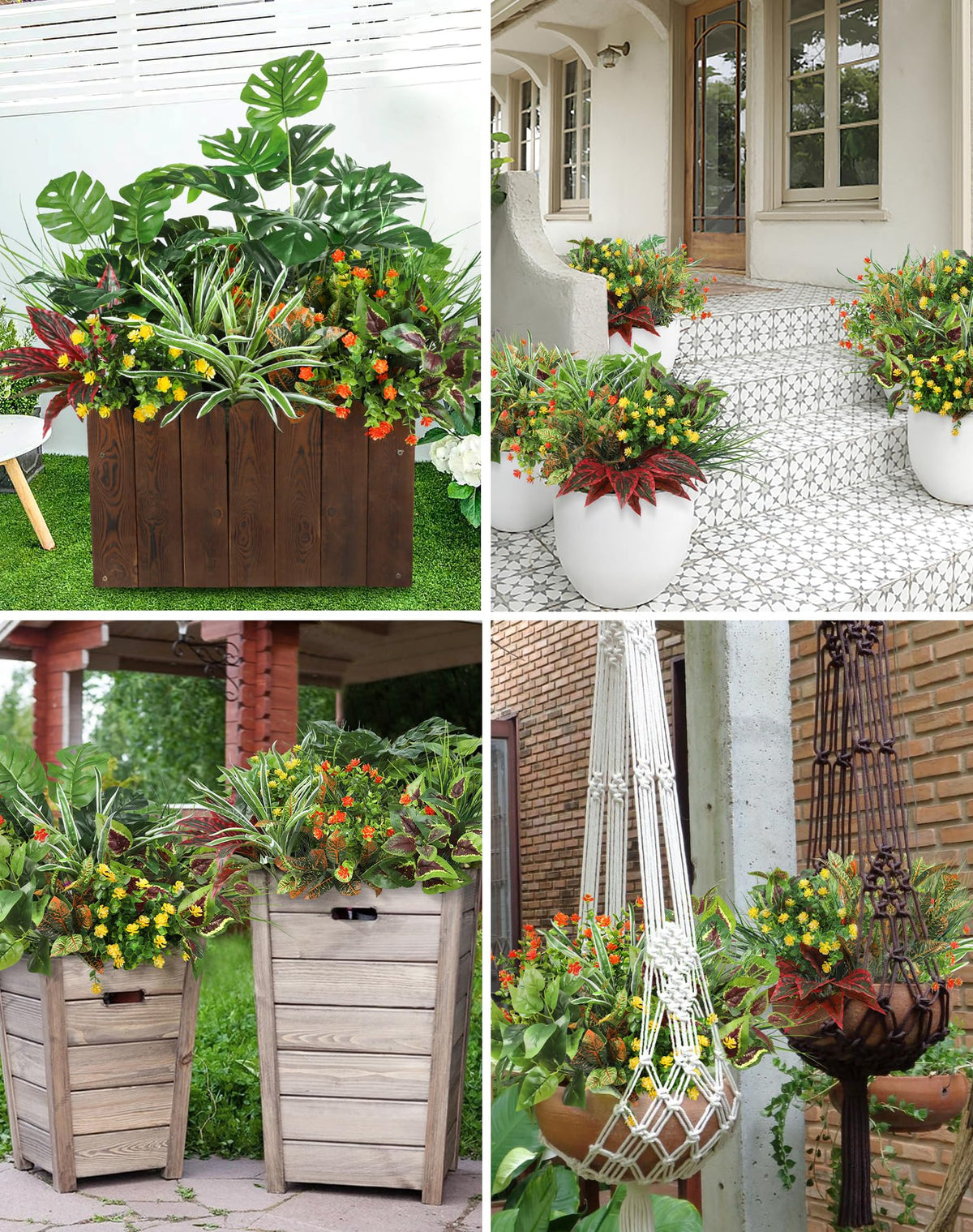 Ouddy Decor porch and garden decor elevates curb appeal year-round.
