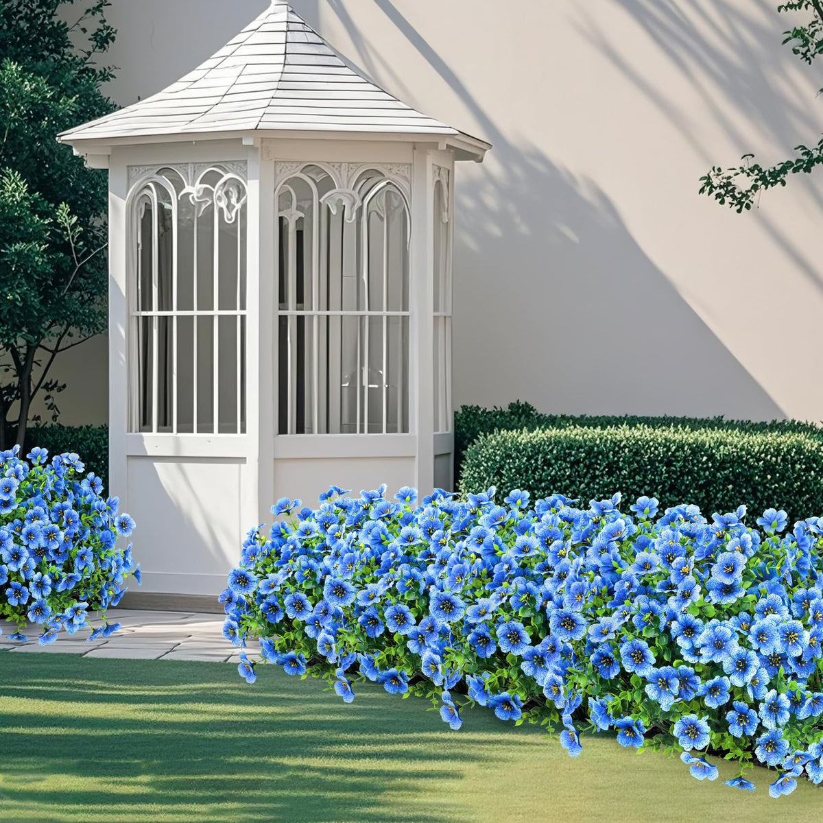 Ouddy Decor blue porch centerpiece flowers for table decor