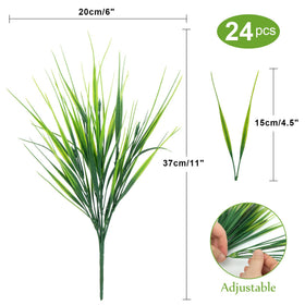 Ouddy Decor UV-resistant artificial plants outdoor; real-looking wheat grass for curb appeal.