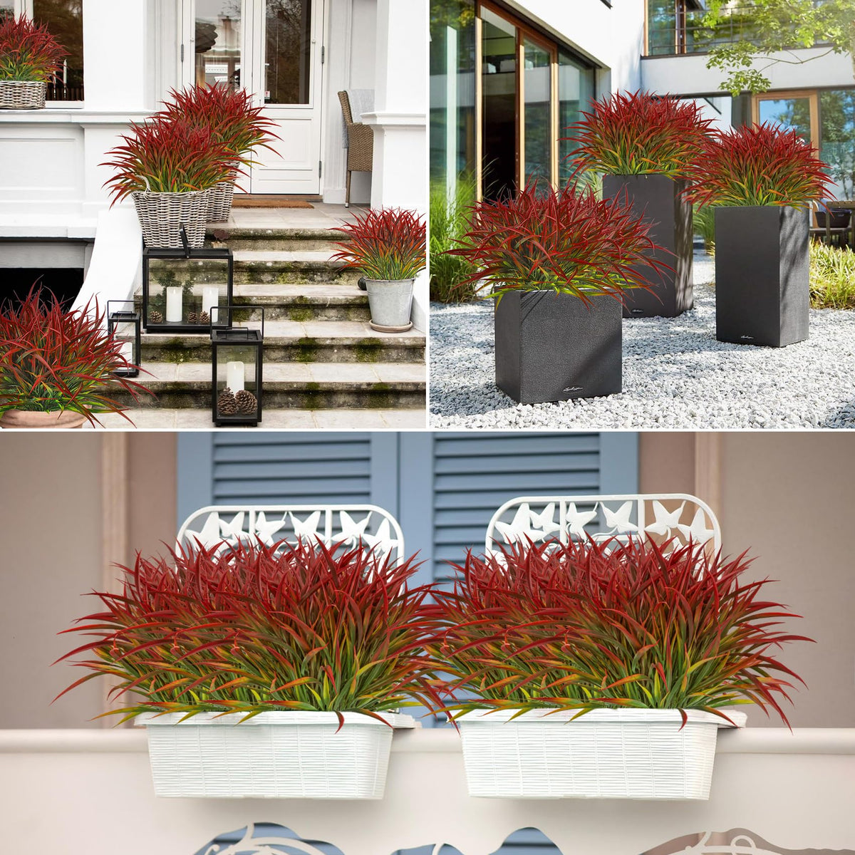 Ouddy Decor uv-resistant plastic plants stay vibrant with weatherproof durability.