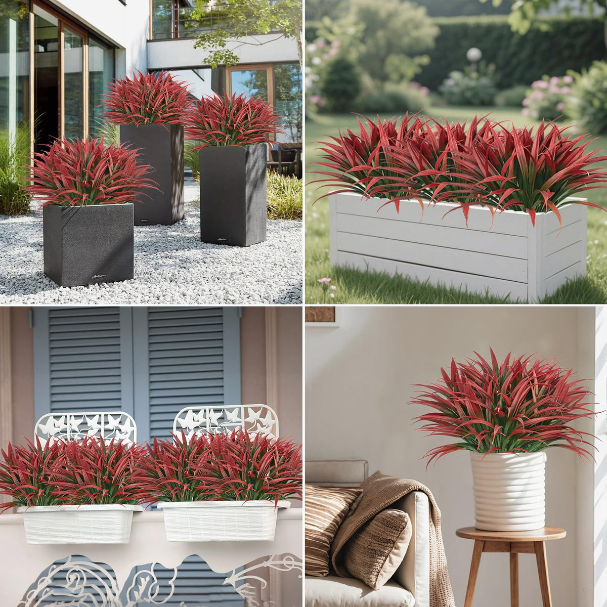 Ouddy Decor UV-resistant plastic plants stay vibrant in sunlit spaces.