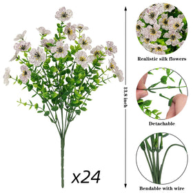 Ouddy Decor UV-resistant silk flowers maintain color in sunlit spaces.