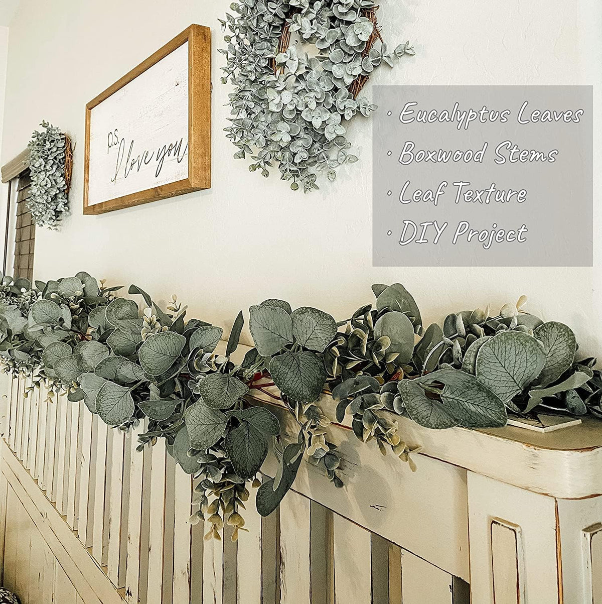 Ouddy Decor wedding venue decor garland mantle display.