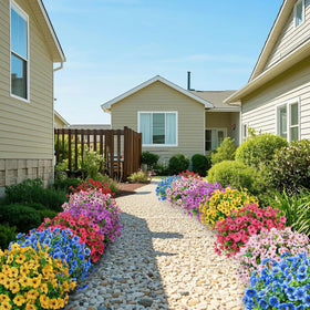 Ouddy Decor blue-pink mix offers versatile indoor-outdoor decor options.