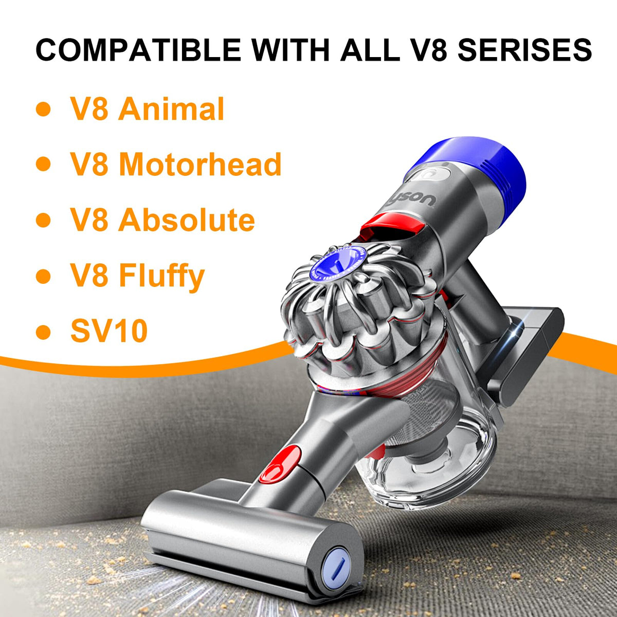 Oueand Dyson V8 battery safety certifications ensure reliable power.