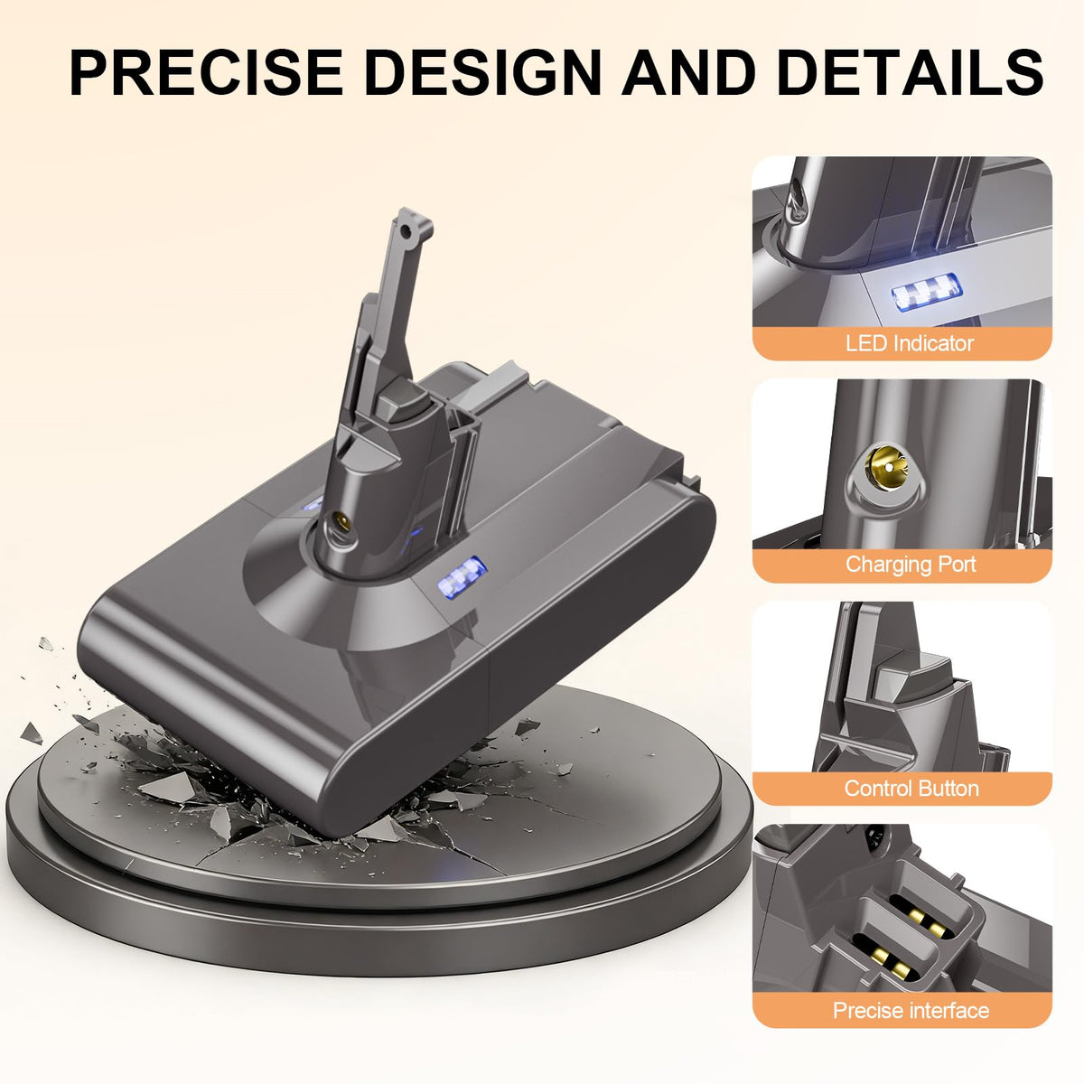 Oueand Dyson V8 replacement screws kit supports easy setup.