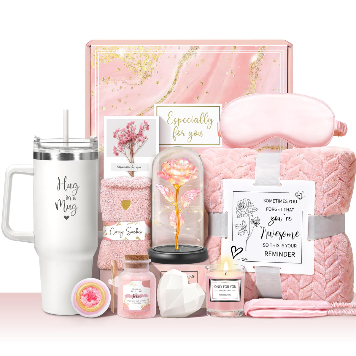 Oufrenn birthday gift box with curated self-care items