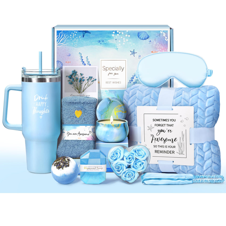 Oufrenn ocean relaxing spa gift basket for at-home pampering and relaxation.